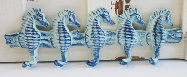 Blue Seahorse Key Hook