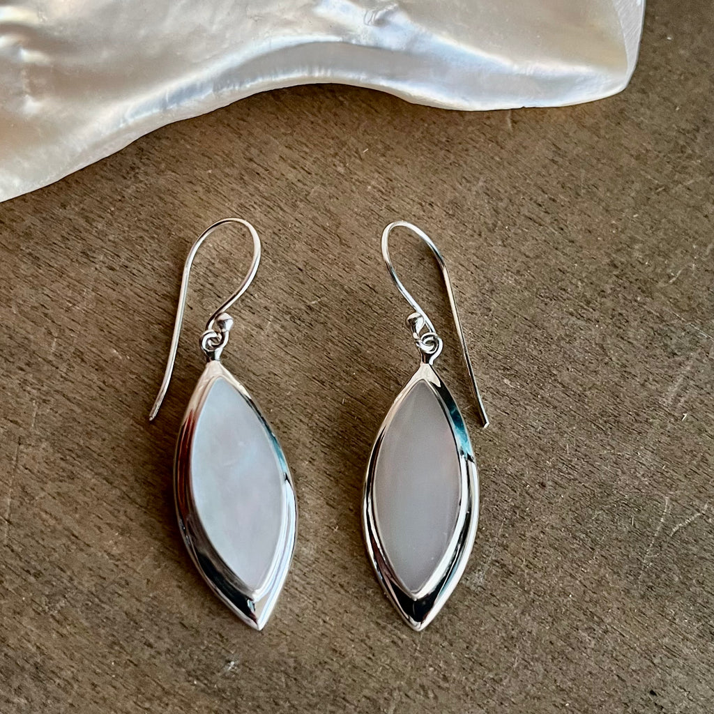 MOP Leaf Earrings