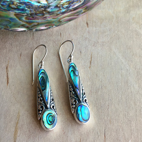 Abalone Art Deco Earrings
