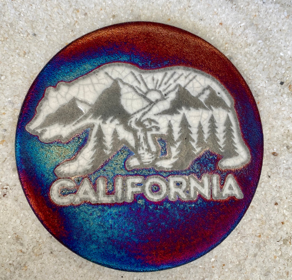 California Raku Pottery Coaster