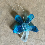 Jeweled Glass Flower Ornament