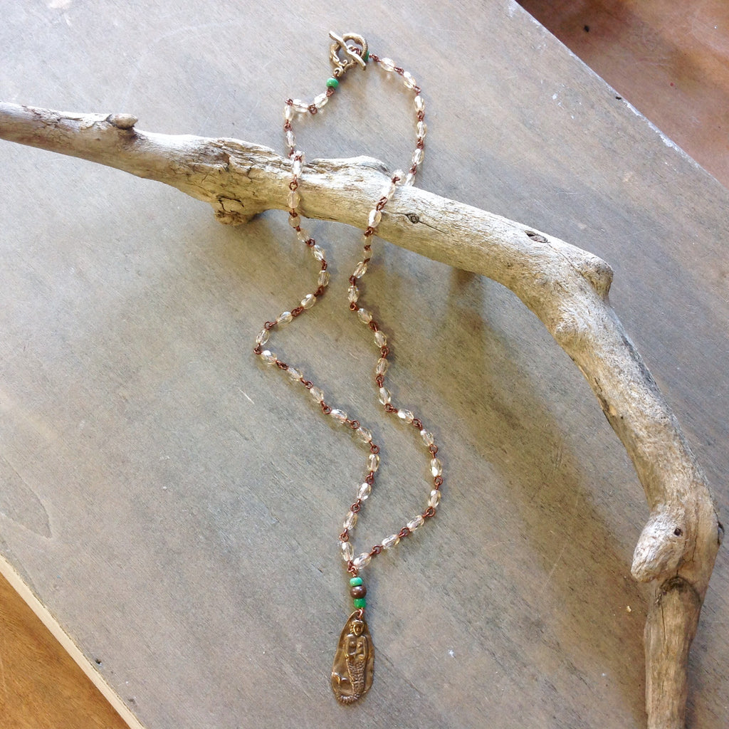Bronze Mermaid Necklace