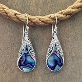 Abalone Tower Tear Drop Earrings