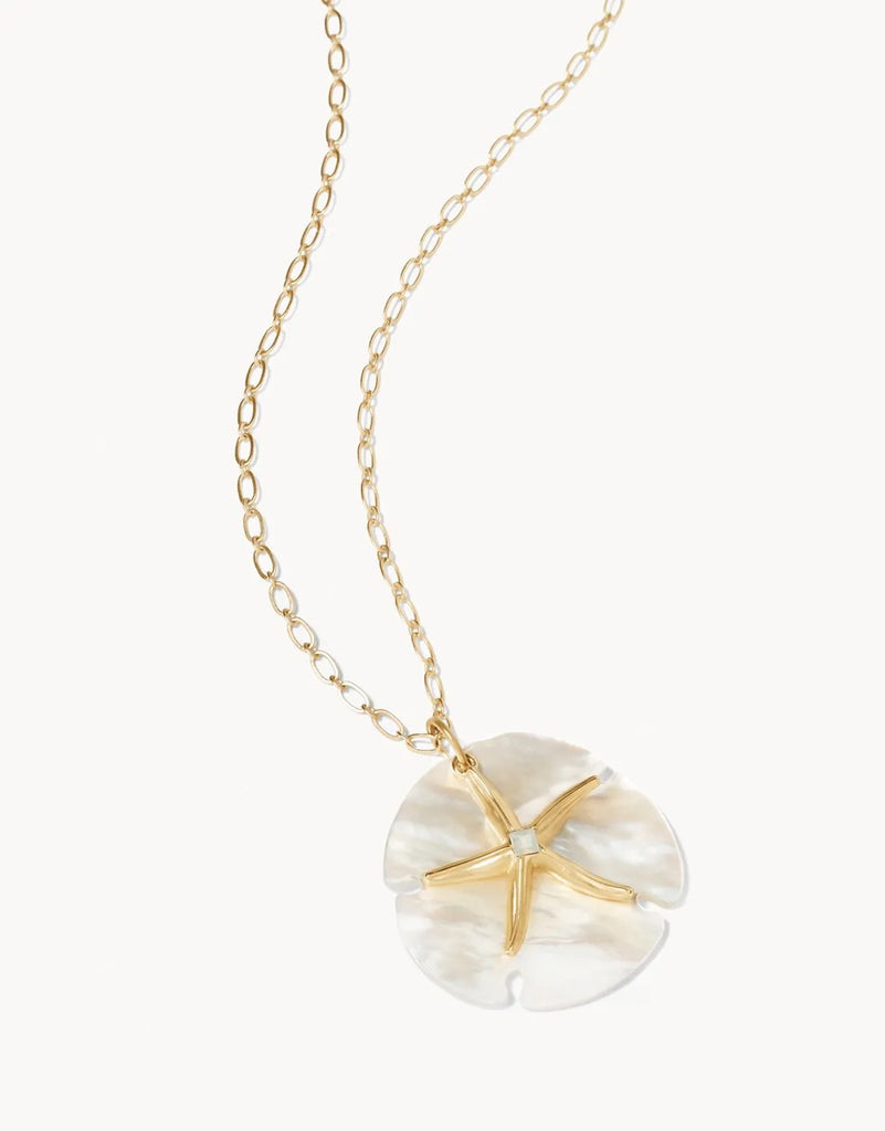 MOP Sanddollar Star Necklace