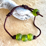 Tres Seaglass Pleather Bracelet