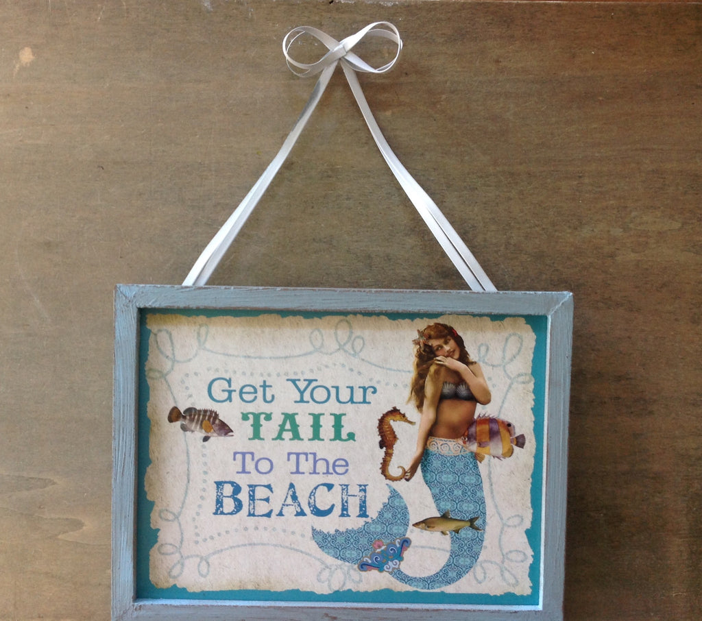 Vintage Style Mermaid Sign