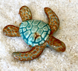 Raku Pottery Mini Turtles