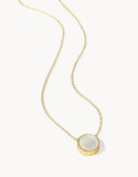Golden MOP Disk Necklace