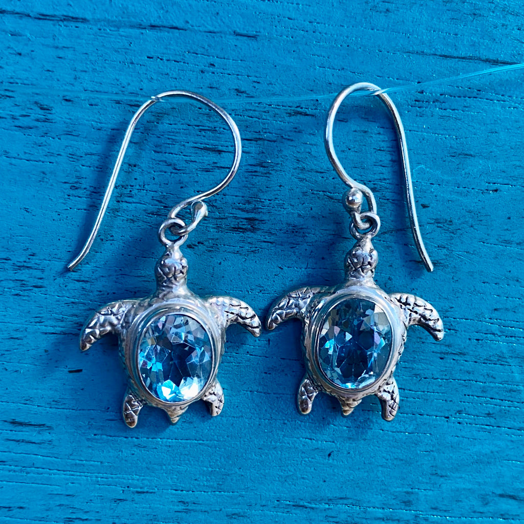 Sea Turtle Stone Earrings
