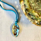 Abalone Leather Necklace