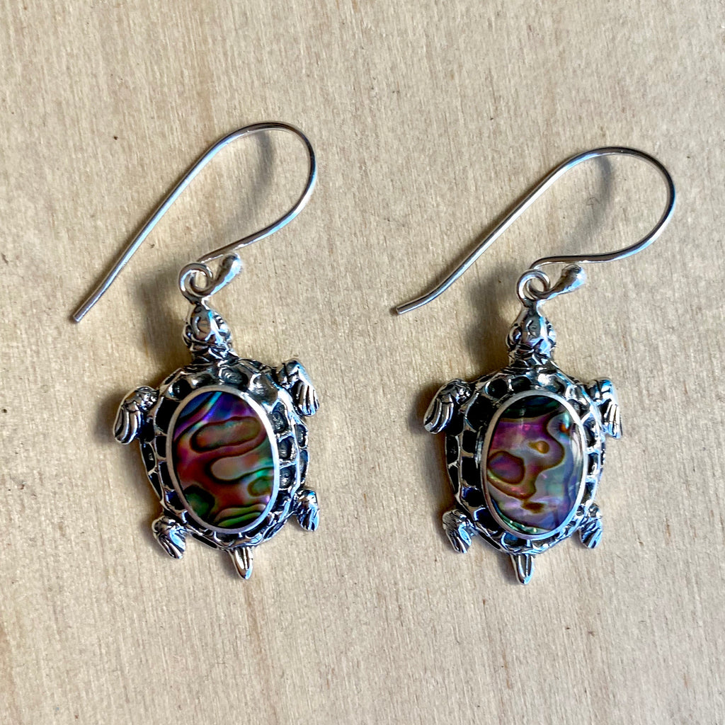 Turtle Abalone Earrings
