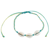 Colorful Cowrie Shell Braided Anklet
