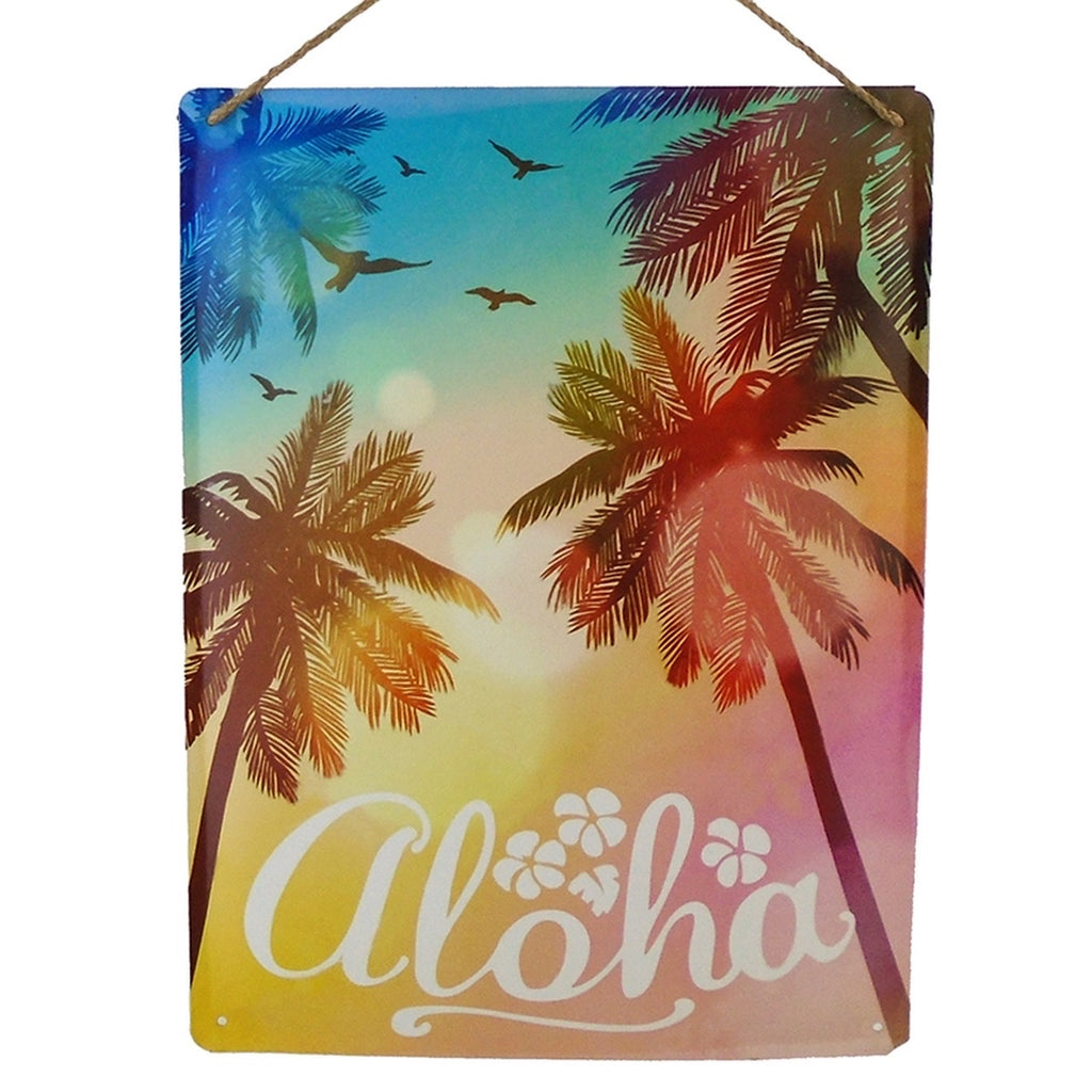Tropical Palms Aloha Sign