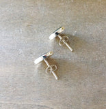 Abalone Inlay Stud Earrings