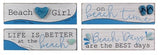 Beach Pebble Mini Block Sign