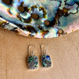 Abalone Peacock Pattern Earrings