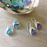 Abalone Drop Filigree Earrings
