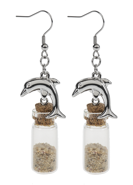 Sea Life Sand Bottle Earrings