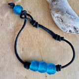 Tres Seaglass Pleather Bracelet