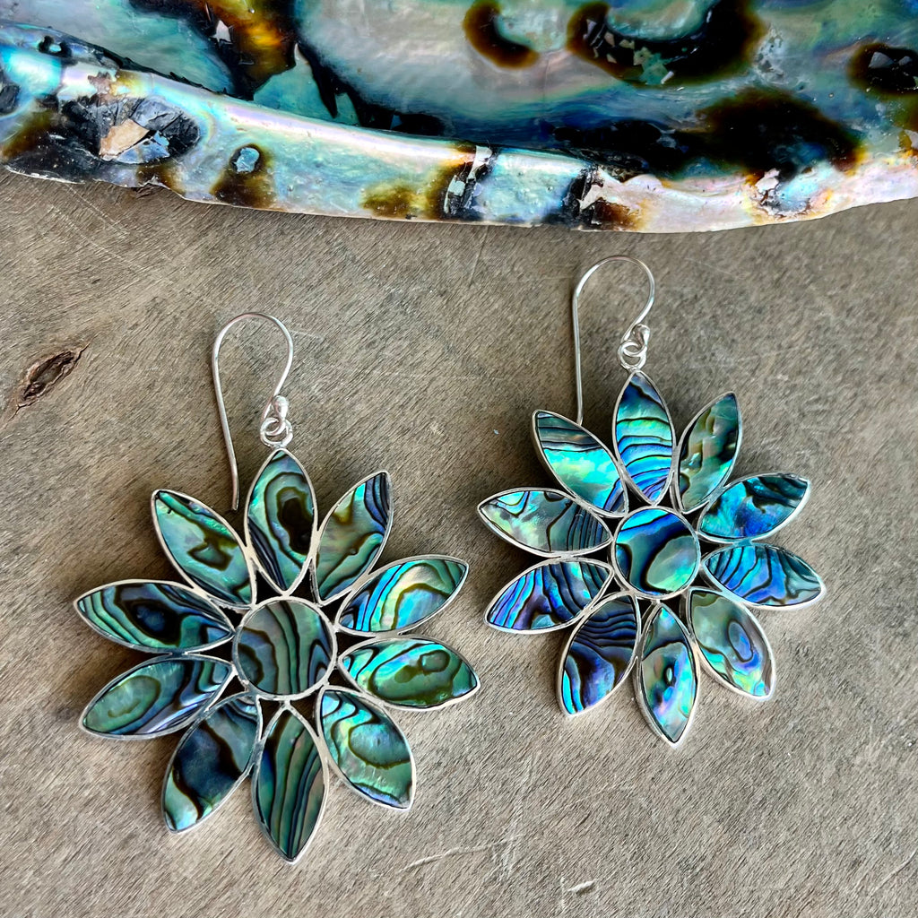 Abalone Daisy Earrings