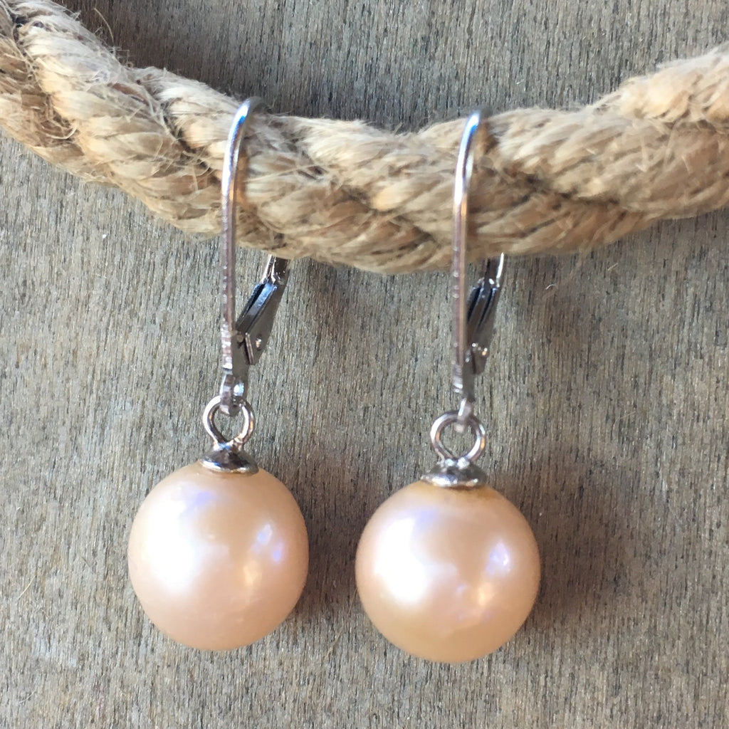 Pink Pearl Earrings