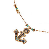 Crystal Jewel Anchor Anklet