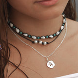 Sand Dollar Pearl Charm Necklace