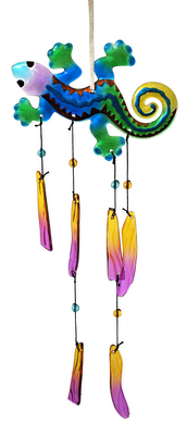 Gecko Glass Windchime