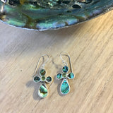 Abalone Stone Cross Earrings