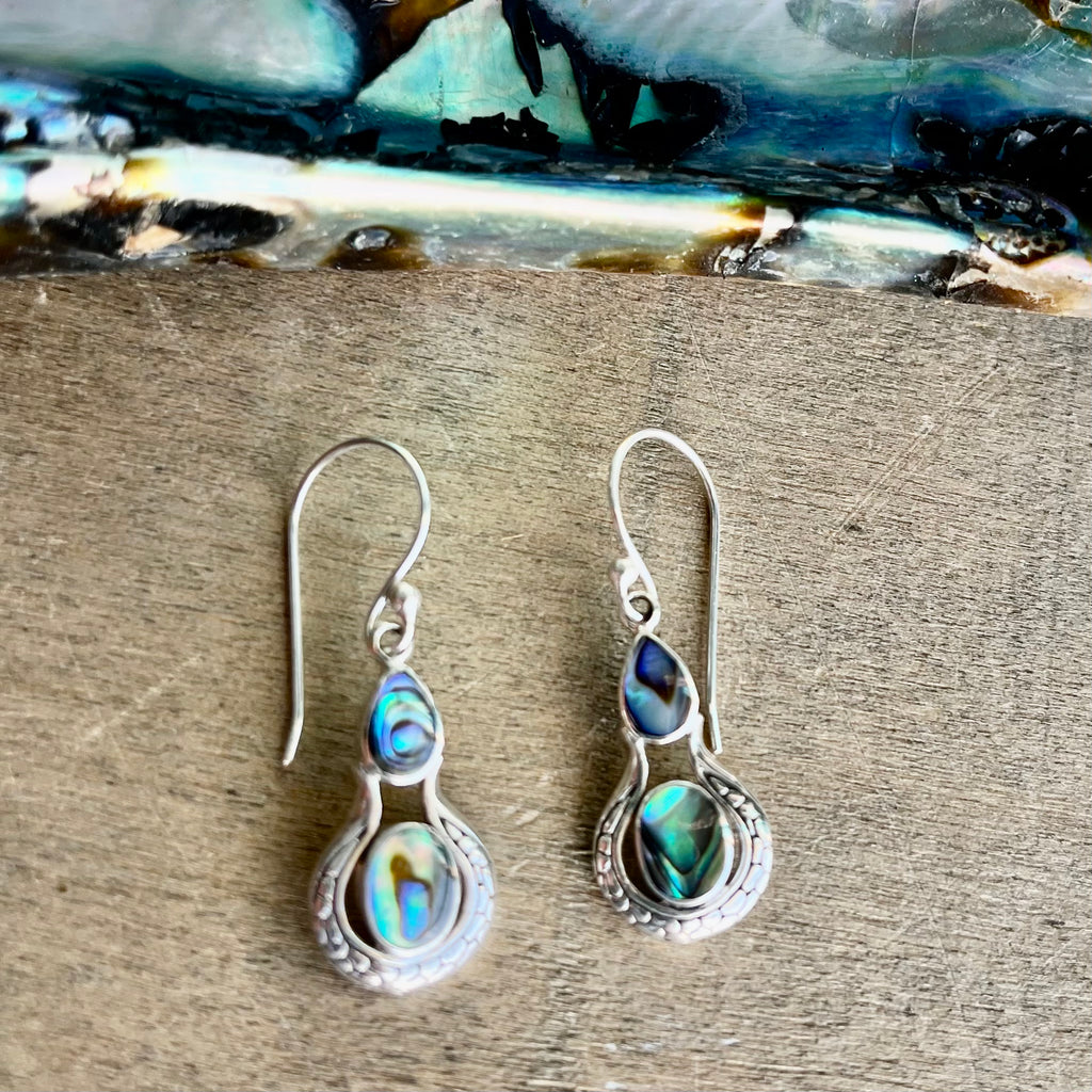 Rain Drop Abalone Earrings