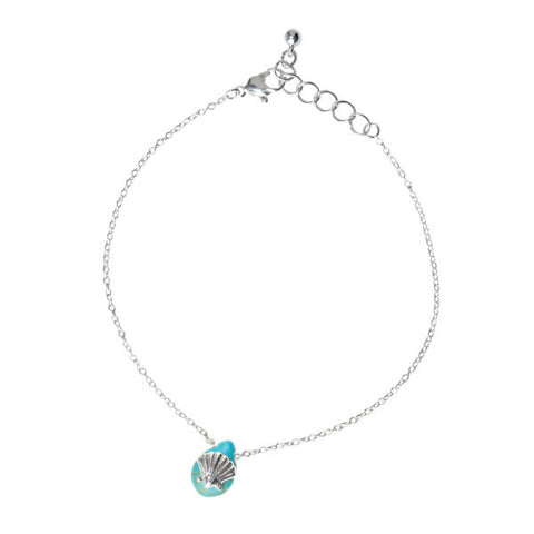 Scallop Shell Howlite Drop Anklet
