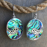 Abalone Filigree Paisley Earrings