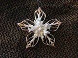 Snowflake Coral Heart Ornament