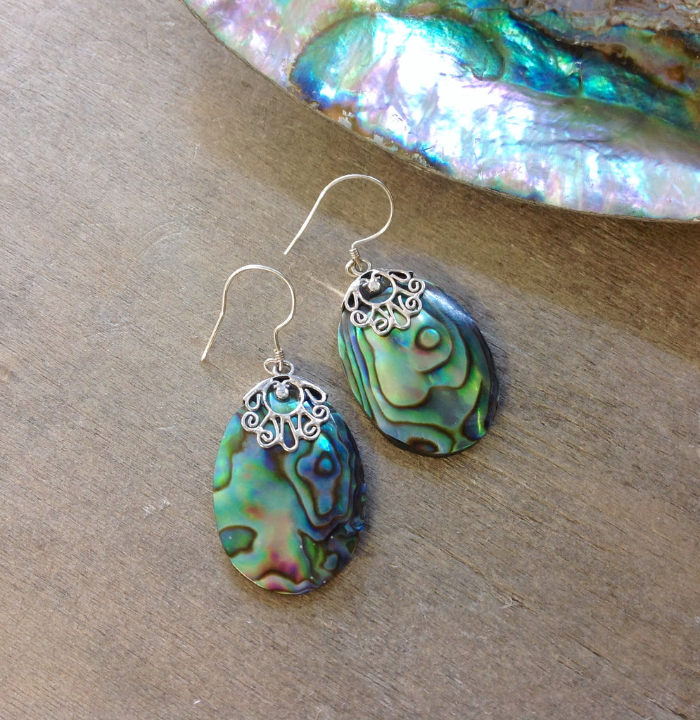 Abalone Oval Earrings