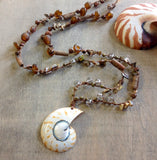 Nautilus Sea Glass Necklace