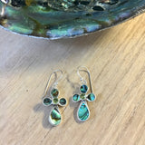 Abalone Stone Cross Earrings