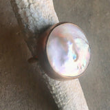 Pearl Brass Ring