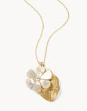 MOP Flower Leaf Necklace