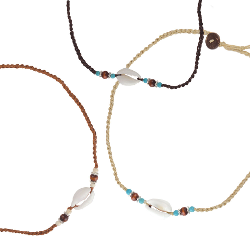 Cowrie Braided Macrame Necklace