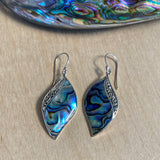 Abalone Filigree Leaf Earrings