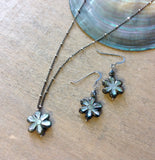 Black Flower Jewelry set