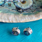 Abalone Inlay Stud Earrings