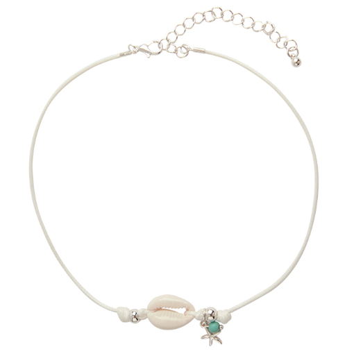 Cowrie Starfish Charm Necklace