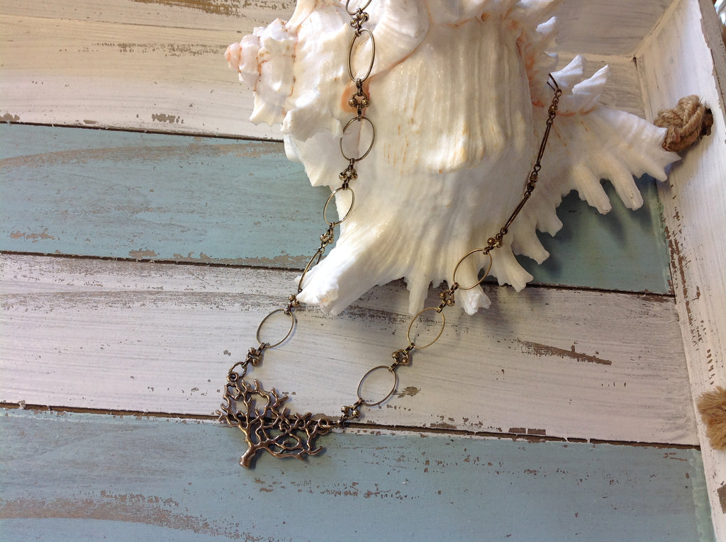 Coral Pendant Necklace