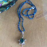 Abalone Turtle Seed Bead Necklace
