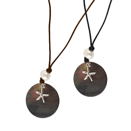 MOP Starfish Disk Necklace