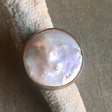 Pearl Brass Ring