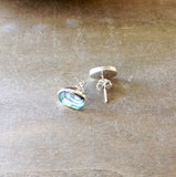 Abalone Inlay Stud Earrings