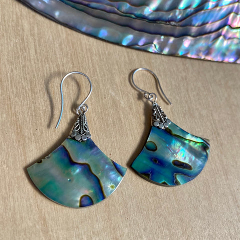Abalone Fan Earrings