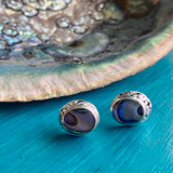 Abalone Inlay Stud Earrings